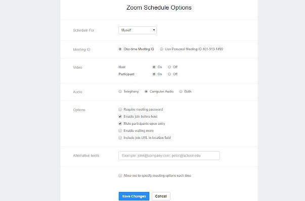 使用 Zoom Scheduler 進行調度